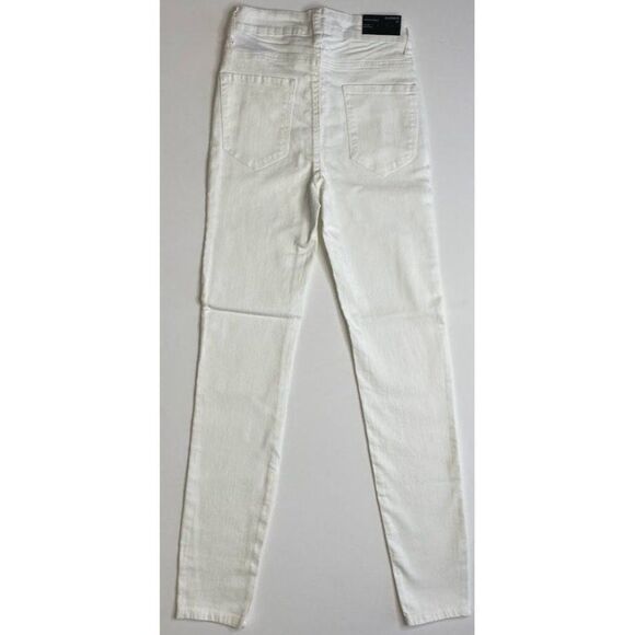 Numero Verona Ankle Skinny Jeans 26 White Juniors' Stretchy Exposed-Buttons NEW - Picture 2 of 9